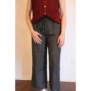 NEW SUNDAY EDITION women's plaid intentions flannel pants in black